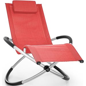 Tillvex- Ligstoel rood, relaxstoel, schommelstoel, lounger