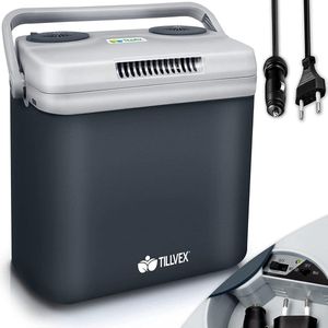 Tillvex- Koelbox, coolbox, 32 liter, grijs