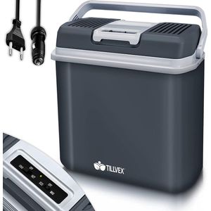 Tillvex- Koelbox, coolbox, 24 liter, grijs