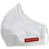 Ademhalings Masker / Mondkapjes Kartoen FFP2 Nano Zilver 2 stuks Wit Wasbaar