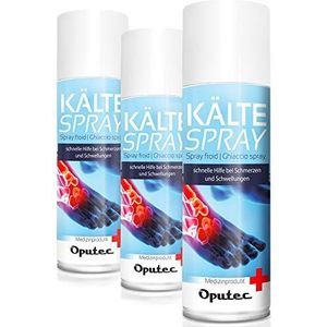 3 x 400 ml Oputec koudespray ijsspray sport: EHBO-spray bij sportblessures, pijn en zwellingen (klassiek) - medische koelspray voor elke EHBO-kit