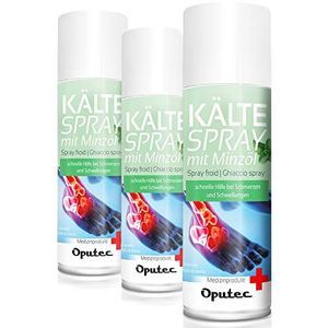 Oputec - Coldspray - 3 x 400ml - Met Mintolie - Medisch Hulpmiddel - Voor Sportblessures