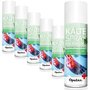 Oputec - Coldspray - 6 x 400ml - Met Mintolie - Medisch Hulpmiddel - Voor Sportblessures