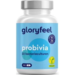gloryfeel Probiotica - Probivia® Cultures Complex - 22 bacteriestammen + inuline - Probiotics 180 capsules met enteric-coating - inclusief Lactobacillus, Bifidobacterium - 100% veganistisch