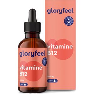 Vitamine B12 Druppels - 50 ml (1250 druppels) hooggedoseerd - Beide actieve vormen Methyl- & Adenosylcobalamine - Alcoholvrij & veganistisch - laboratorium getest en geproduceerd in Duitsland