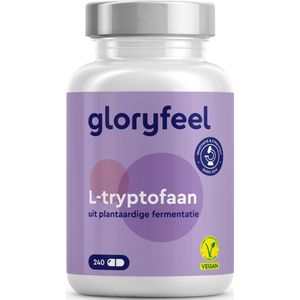 L-Tryptofaan 500 mg - 240 veganistische Gezondheidssupplement capsules (8 maanden) - Natuurlijke, Plantaardige Fermentatie - In het laboratorium geteste Duitse productie zonder additieven