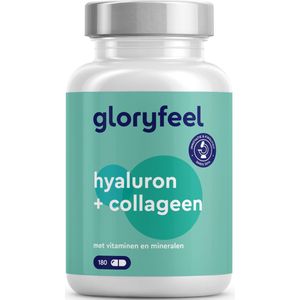 Hyaluronzuur Collageen - 180 Capsules - Huid & Haar Complex - Met Biotine, Vitamine C, Zink, Selenium & Bamboe-extract