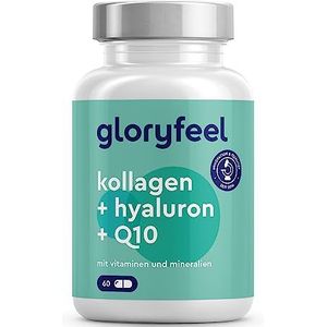 Collageen - Hyaluronzuur COQ10 - Tabletten - 60 Capsules - Voor Huid Haar en Botten - Met Zink Magnesium Vitamine B12 D3 A en C