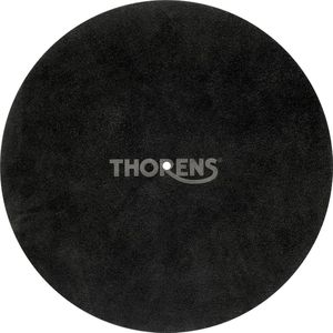 Thorens Leather turntable mat zwart Platenspeleraccessoire