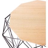 ELIDA - Bijzettafel - Zwart/ Lichte houtkleur - MDF