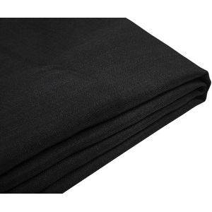 Verwisselbare overtrek hoes zwart voor bed FITOU 180 x 200 cm stof elegant klassiek