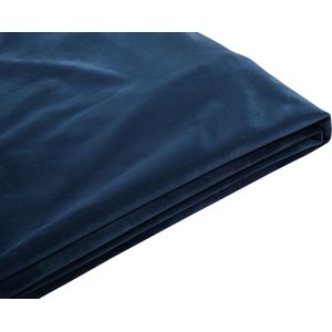Beliani FITOU - Bekleding bed - Blauw - 180 x 200 cm - Fluweel
