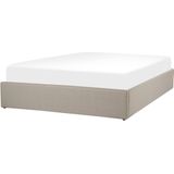 DINAN - Tweepersoonsbed - Beige - 160 x 200 cm - Polyester