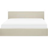 Beliani - ORBEY - Tweepersoonsbed - Beige - 180 x 200 cm - Polyester