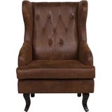 ALTA - Chesterfield fauteuil - Bruin - Kunstleer