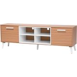 ALLOA - TV-meubel - Lichte houtkleur - Spaanplaat