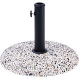 Parasolstandaard steenlook beton ⌀ 47 cm parasolvoet rond tuin balkon modern