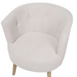 ODENZEN - Fauteuil - Wit - Polyester