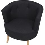 ODENZEN - Fauteuil - Zwart - Polyester