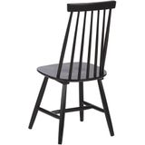 Stoel hout zwarte set van 2 landelijke stijl houten stoelen