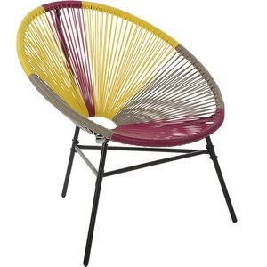 Beliani ACAPULCO - Tuinstoel - Multicolor - PE rotan