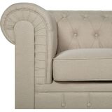 CHESTERFIELD L - Chesterfield Fauteuil - Beige - Polyester