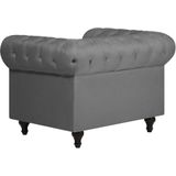 CHESTERFIELD L - Chesterfield fauteuil - Grijs - Polyester