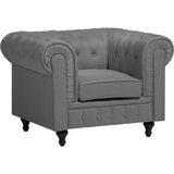 CHESTERFIELD L - Chesterfield fauteuil - Grijs - Polyester