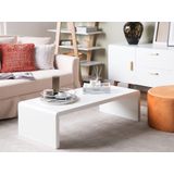 Salontafel wit rechthoekig tafelblad glanzend minimalistisch modern