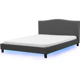MONTPELLIER - Bed LED - Grijs/Meerkleurig - 180 x 200 cm - Polyester