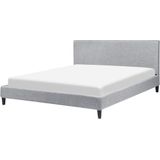 FITOU - Tweepersoonsbed LED - Grijs - 160 X 200 cm - Polyester