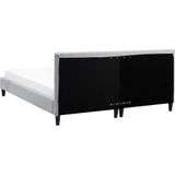 FITOU - Tweepersoonsbed LED - Grijs - 160 X 200 cm - Polyester