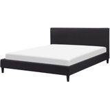 FITOU - Tweepersoonsbed LED - Zwart - 180 x 200 cm - Polyester