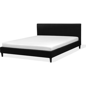 FITOU - Tweepersoonsbed LED - Zwart - 180 x 200 cm - Polyester
