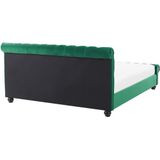 AVALLON - Tweepersoonsbed - Groen - 180 x 200 cm - Fluweel