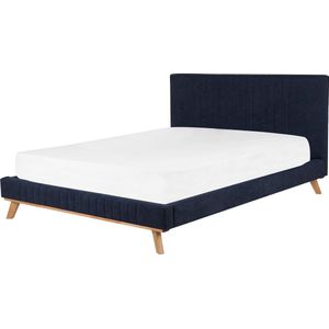 TALENCE - Tweepersoonsbed - Blauw - 180 x 200 cm - Chenille