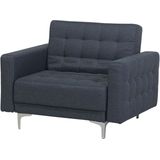 ABERDEEN - Chesterfield fauteuil - Donkergrijs - Polyester