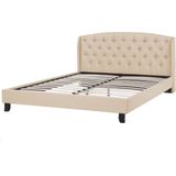 BORDEAUX - Tweepersoonsbed - Beige - 140 X 200 cm - Polyester