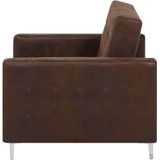 ABERDEEN IV B - Chesterfield fauteuil - Bruin - Kunstleer