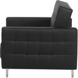 Beliani ABERDEEN - Chesterfield fauteuil - Zwart - Kunstleer