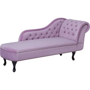 NIMES - Chaise longue - Violet - Rechterzijde - Fluweel