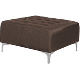 Beliani ABERDEEN - Stijlvolle Slaapbank met Ottomaan - Bruin Polyester - Modern Design