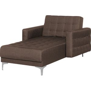 ABERDEEN - Chaise longue - Bruin - Symmetrisch - Polyester