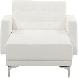 ABERDEEN - Chaise longue - Wit - Symmetrisch - Kunstleer