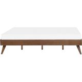 BERRIC - Tweepersoonsbed - Donkere houtkleur - 160 x 200 cm - MDF