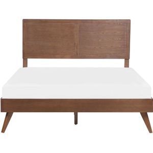 ISTRES - Tweepersoonsbed - Donkere houtkleur - 180 x 200 cm - MDF