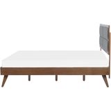 POISSY - Tweepersoonsbed - Grijs - 160 x 200 cm - MDF