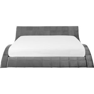 VICHY - Futon Tweepersoonsbed - Grijs - 180 X 200 cm - Fluweel