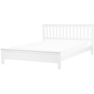 MAYENNE - Tweepersoonsbed - Wit - 160 x 200 cm - Dennenhout