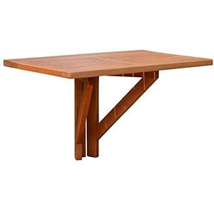 Spetebo Balkontafel, eucalyptushout, 60 x 40 cm, houten klaptafel, balkon, hangtafel, inklapbaar